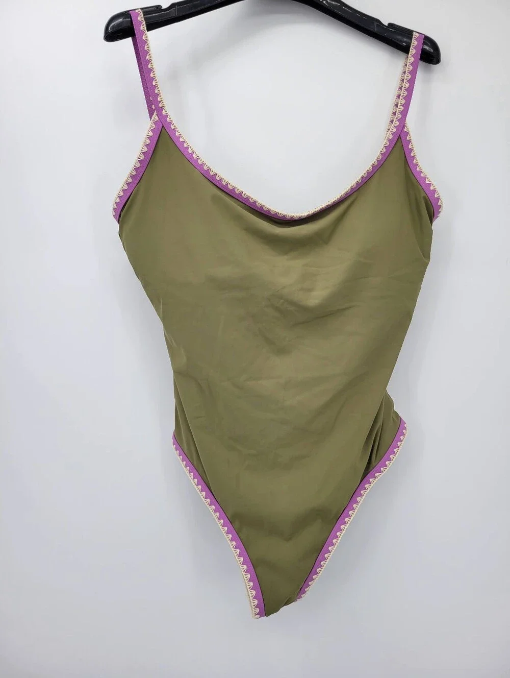 J Crew Crochet-trim scoopback one-piece Swimsuit CS540 Size 6 NEW!!